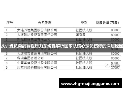 从训练负荷到赛程压力系统性解析国家队核心球员伤停的深层原因